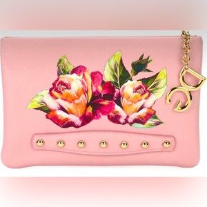 Dolce & Gabbana Cleo Floral Peony Pochette Clutch